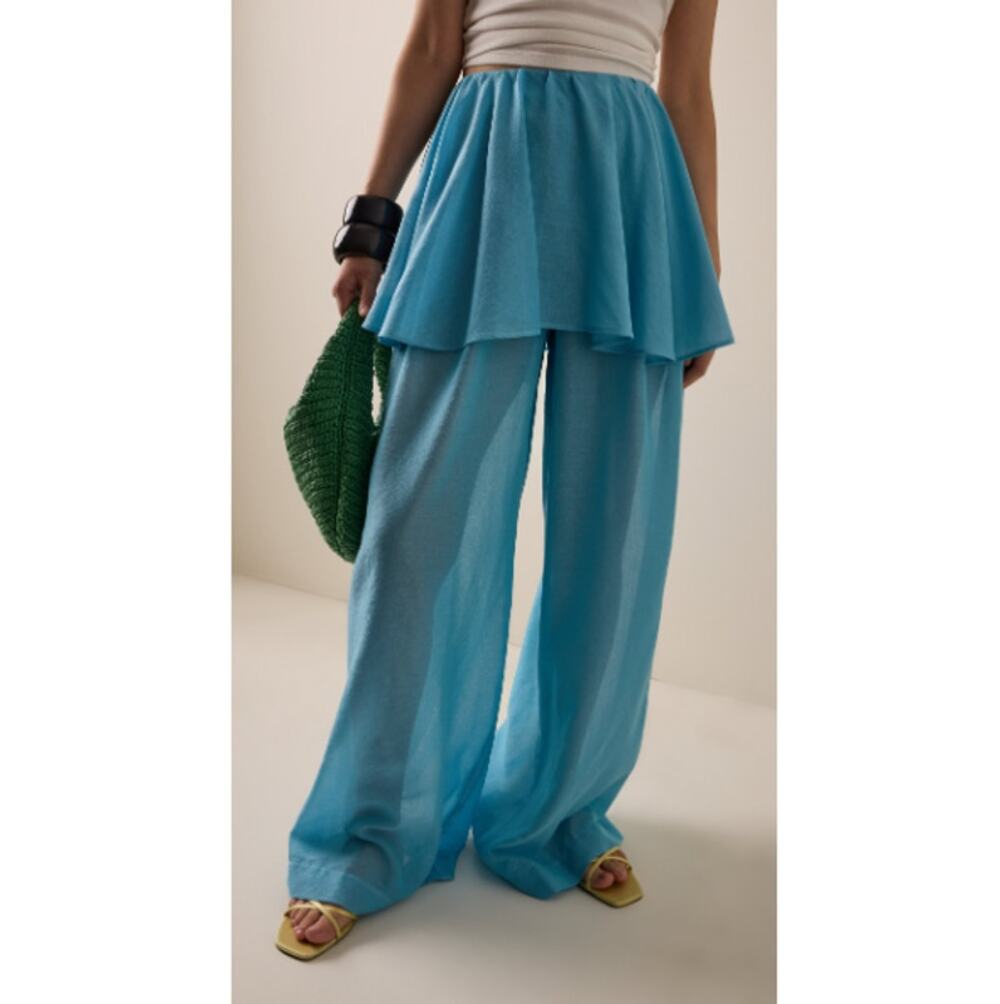 Marrakshi Life Exclusive La Isla The Cotton Peplum Pants Blue Size S